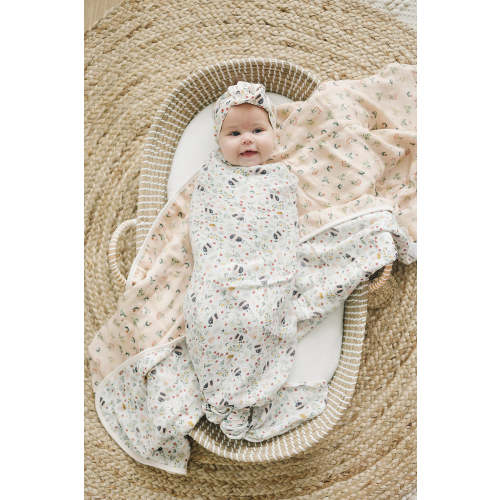Baby Muslin Swaddle in Tanboocel® Viscose from Bamboo - Bumble Bees