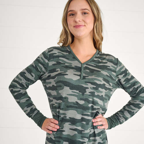 Vintage Camo Women's Pajama Top - Little Sleepies