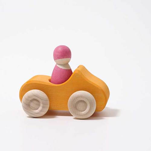 Small Convertible Car Yellow (Grimms)