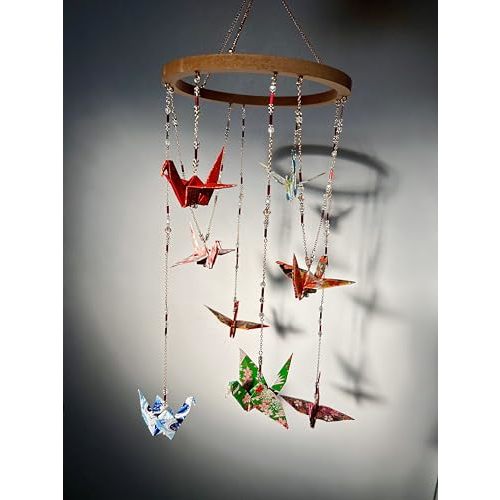 Origami Crane Decorative Mobile Hanger Round