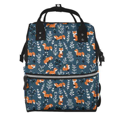 Defioc cute fall fox for Baby Diaper Bag Backpack - Baby Bag for Boys & Girls - Diaper Backpack - Large Travel Diaper Bags- Baby Registry Search & Shower Gifts
