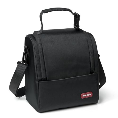 Momcozy Insulated Baby Bottle Bag, Multi-Function Breastmilk Cooler Bag, Fit as Wine Carrier or for Milk Bottles Like Dr. Brown, Comotomo, Philips, Nuk, Lansinoh, etc. (Black)