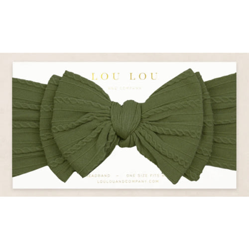 Cable Knit Headband - Olive