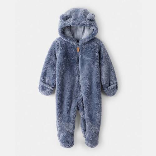 Baby Boy Carter's Sherpa Long-Sleeve Hooded Jumpsuit