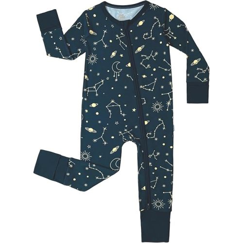 BambooBud Baby Zippered Rompers Newborn Pajamas Sleepers Long Sleeve Jumpsuits Infant Zipper Romper-Viscose from Bamboo