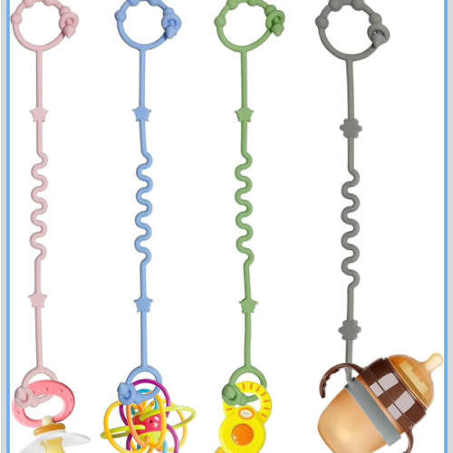 Toy Straps for Baby,RTMOK Silicone Setpacifier Clip,Applies to Car Seat Toy,Teether Toy,High Chair,Stroller Accessories,Baby Toy Clips,Cribs,Rocking Chair