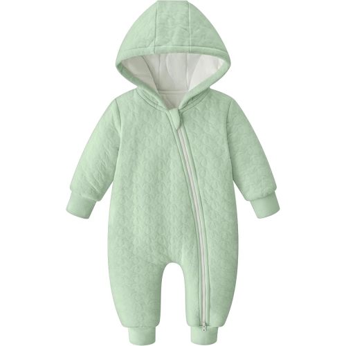 Baby Snowsuit Cotton Baby Winter Clothes for Boys Girls Long Sleeve Hooded Romper Newborn Jumpsuit Outfits
