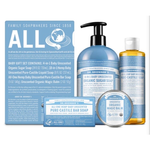 Baby Unscented Body Care Gift Set | Organic | Dr. Bronner's