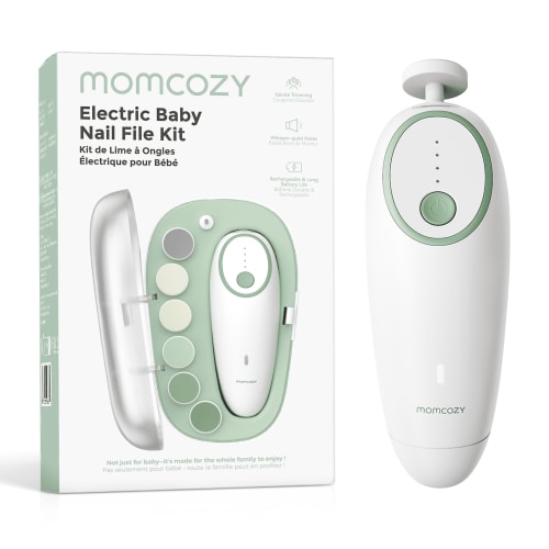 Momcozy Baby Nail File Electric, Gentle Baby Nail Trimmer Electric Rechargeable, Baby Nail Clipper with Night Light, 7 Grinding Head Replacement Pads - Walmart.ca