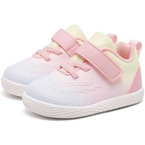 MORENDL Toddler Sneakers Baby Boys & Girls Barefoot Shoes Lightweight Breathable Walking Running Tennis Athletic Sport Shoes
