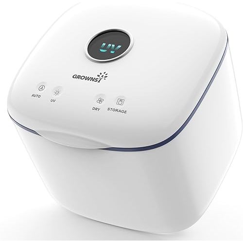 GROWNSY UV Sanitizer and Dryer, 4in1 Cleaner and Sanitizing Machine UV Sanitizer Box Household for Baby Bottles Toys Clothes Baby Stuff, for Family Toothbrush Beauty Tools Phone
