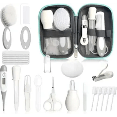 Baby Healthcare and Grooming Kit for Newborn Kids, 24PCS Upgraded Safety Baby Care Kit, Newborn Nursery Health Care Set, Baby Care Product (Grey White) - TikTok Shop