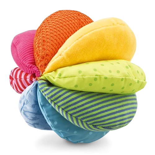HABA Rainbow Baby Ball - Machine Washable Baby Sensory Toys - Ideal Baby Toy for Teething, Tummy Time Toys for Ages 6 Months & up