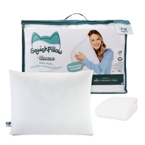 SquishPillow by Original Squishmallows Soft Bed Pillow and Ultra Soft Pillowcase Cover