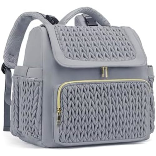 Awanhe Diaper Bag Backpack, Baby Bag with Changing Pad, Travel Waterproof Diaper Bag Tote, Newborn Essentials Must Haves, Luxury baby shower gifts for boys & Girls, Grey