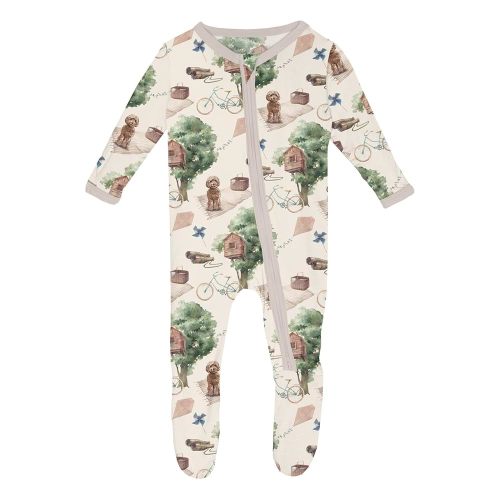 KicKee Baby & Toddler Zipper Footie – Ultra-Soft Viscose from Bamboo Pajamas with Flip Paws & Grips