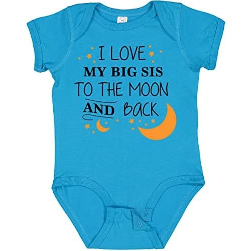 inktastic I Love My Big Sis To the Moon and Back Baby Bodysuit
