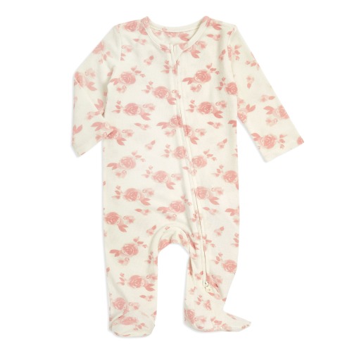 Rose Print Newborn Footie 0-3M | aden + anais