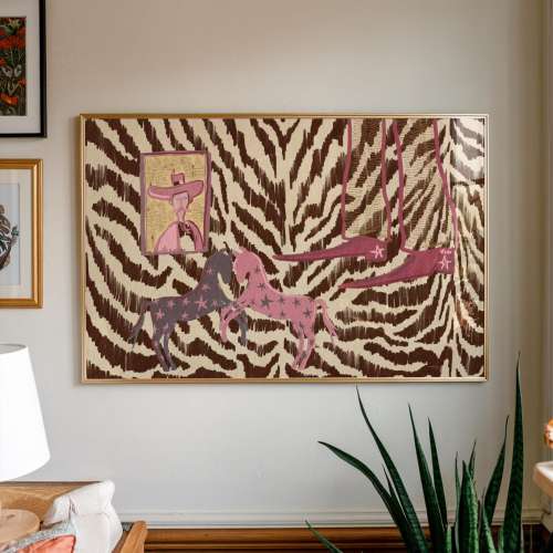Rodeo Pink Collage, Cowgirl Wall Art Print, Pink Western Decor, Rodeo Collage Poster, Trendy Cowgirl Bedroom Art, Western Aesthetic