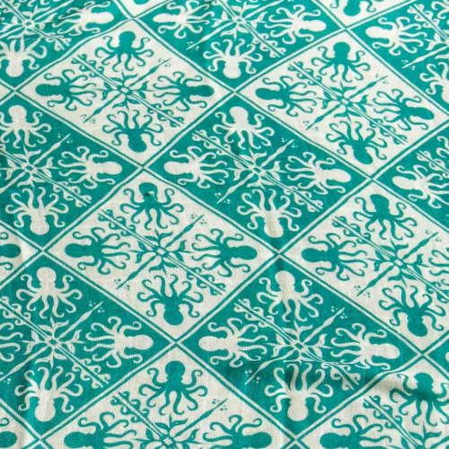 Hawaiian Bamboo Swaddle — Teal Kuiki Heʻe | The Keiki Dept