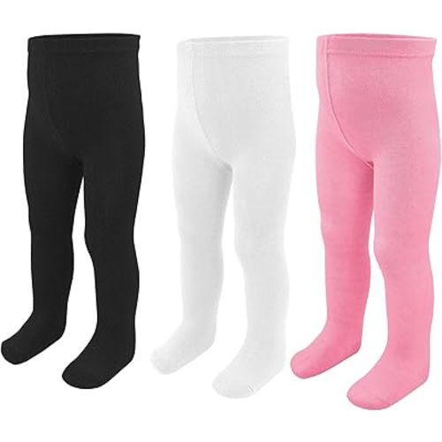 Baby Girls Tights Leggings 3 Pack Cotton Thick 0-24 Month Newborn Infant Toddler Stocking Pants