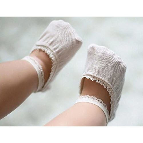 Baby Girl Socks Lace Non-skid Toddler Socks Newborn Infants Anti Slip Skid Princess Mary Jane Dress Socks 0-3T 5 Pcs