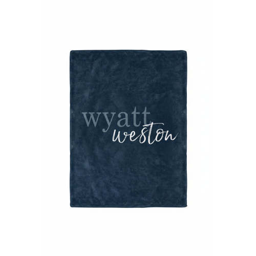 Color Story | Dark Navy Personalized Toddler Blanket