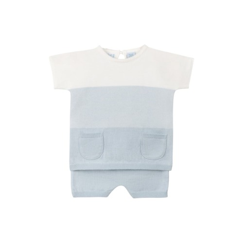 Ombré Short Sleeve Sweater & Knit Shorts Set