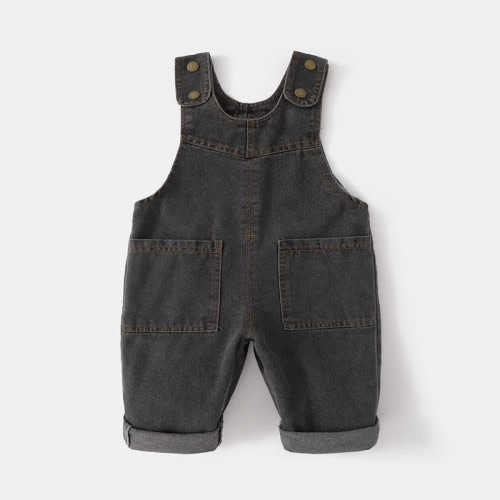 Baby Toddler Vintage Washed Denim Pocket Overalls