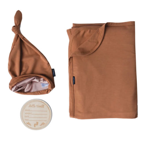 Newborn Swaddle Gift Set-Camel – Aarin & Co.