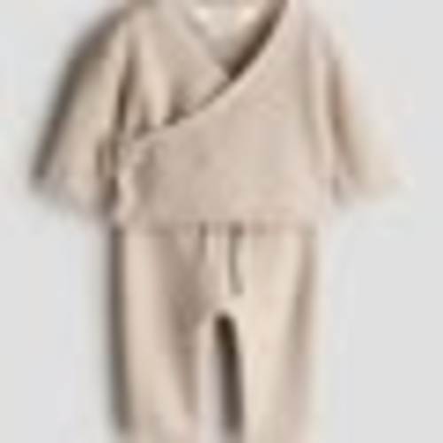 2-Piece Cotton Textured-Knit Set