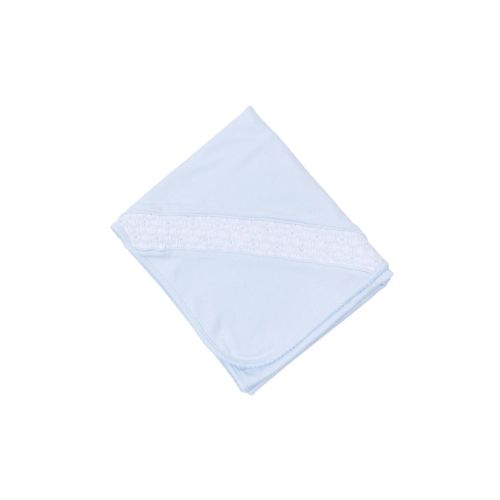 Willow and Walker's Smocked Receiving Blanket, Blue