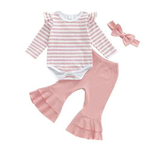 MILA Striped Bellbottom Outfit - Hazel & Bo