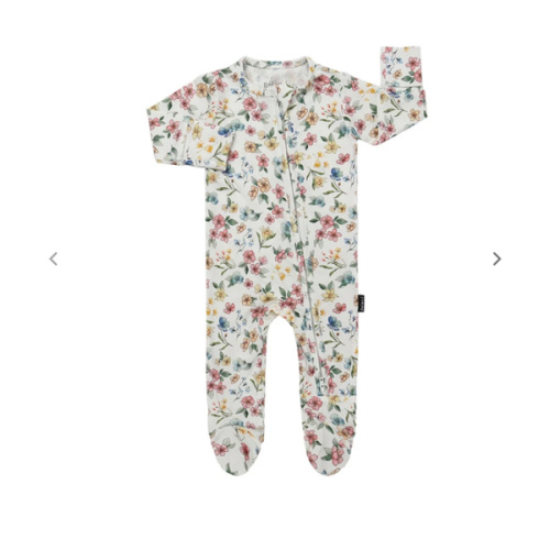 Bamboo Footed Zipper Sleeper - Spring Meadow – Belan.J