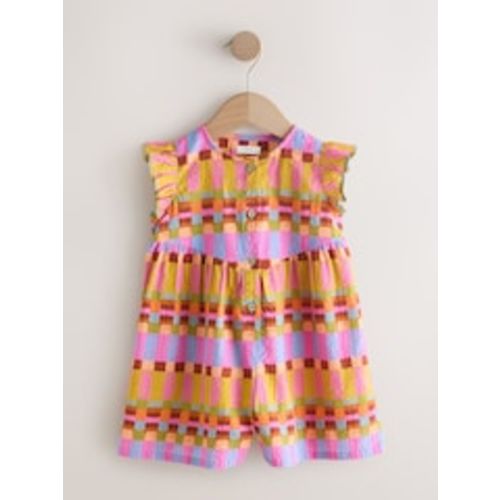 Buy Multicoloured Check Flutter Sleeve Playsuit (3mths-7yrs) from Next USA