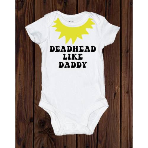 Grateful Dead Inspired Dancing Bear Deadhead Like Daddy Baby Bodysuit shower gift Baby outfit
