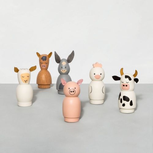 Toy Farm Animal Figurine Set - Hearth & Hand™ with Magnolia: Wooden Playset, 18M+