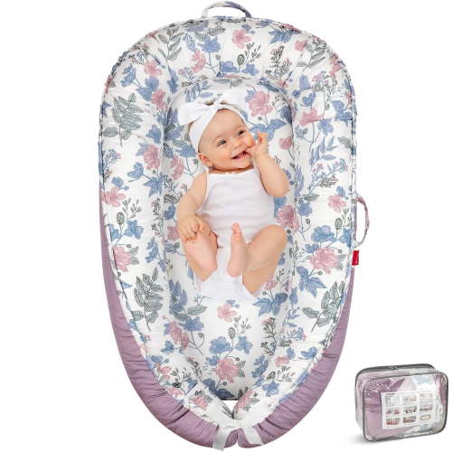 BUTOA Baby Lounger - Breathable & Soft Baby Nest, Portable and Lightweight Tummy Time Lounger for Home and Travel, Ideal Newborn Babies Essentials Baby Shower Gifts