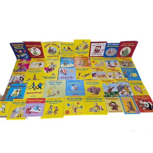 Curious George Book Lot of 5: Curated Mix, Hardcover & Softcover