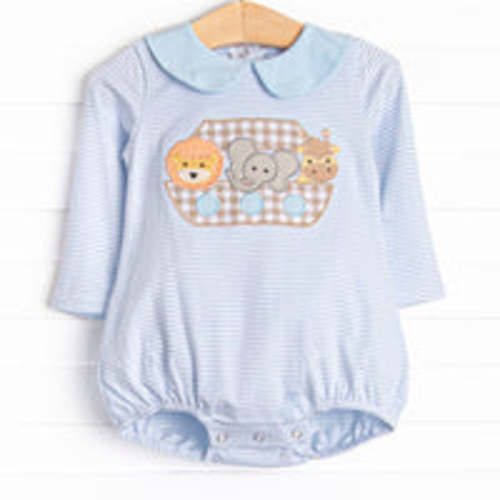 Two By Two Applique Collared Bubble, Blue – Stitchy Fish