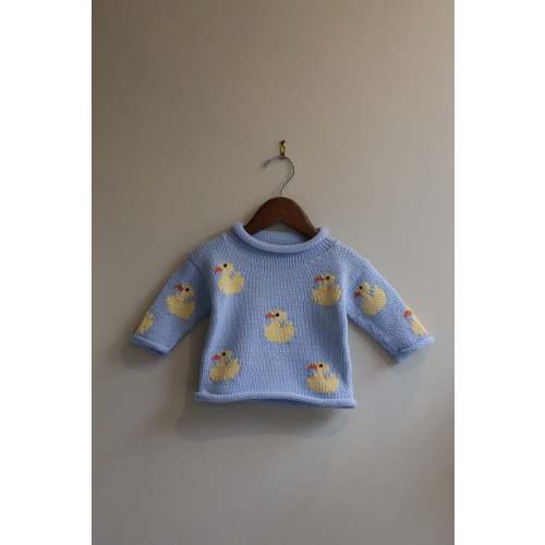 Roll Neck Ducks All Over Sweater – Caline for Kids