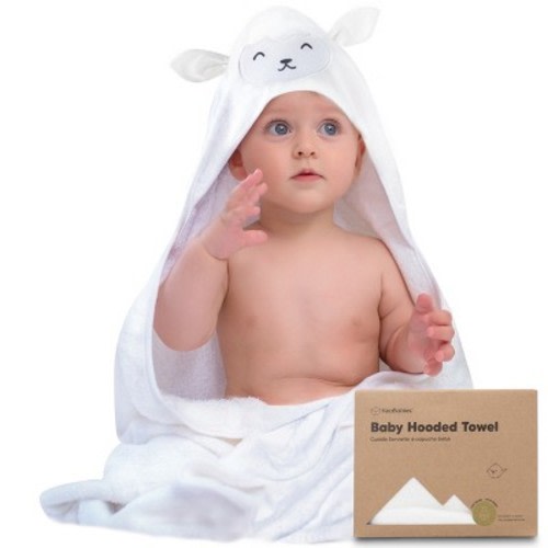 KeaBabies Cuddle Bamboo Viscose Hooded Towel - Lamb