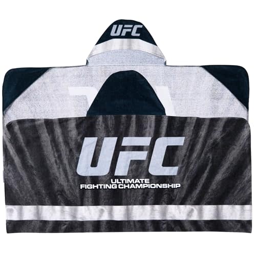 UFC Fight Night Super Soft Bath/Pool/Beach Soft Cotton Terry Hooded Towel Wrap, 24 in x 50 in, (100% Officially Licensed Product) By Franco
