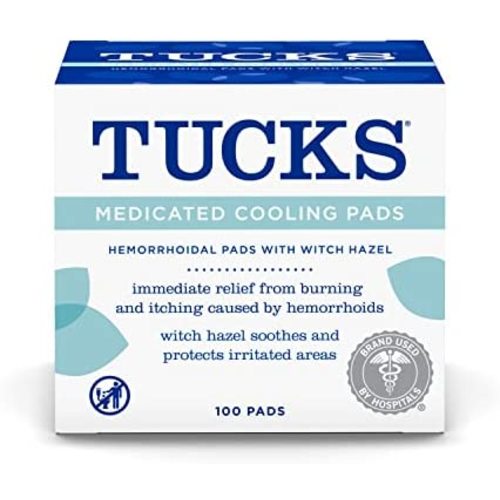 Tucks Cooling Pads, Medicated, 100 Count