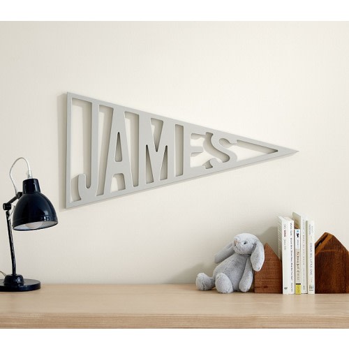 Personalized Wood Pennant