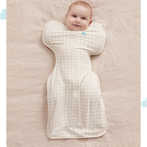 Swaddle Up™ 1.0 TOG Cotton Tan Houndstooth – Love to Dream US