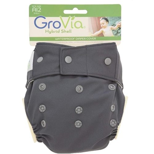 GroVia Reusable Hybrid Baby Cloth Diaper Snap Shell (Cloud)