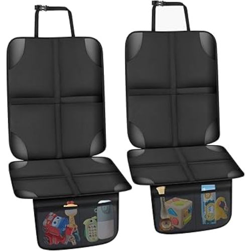 Car Seat Protector for Child,Car seat Cover Non-Slip Backing for Child Car Seat,Waterproof Covers for Baby/Pet and All Types of Cars with 2 Mesh Storage Pocke