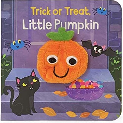 Trick Or Treat Little Pumpkin Finger Puppet Halloween Board Book Ages 0-4 (Children's Interactive Finger Puppet Board Book)