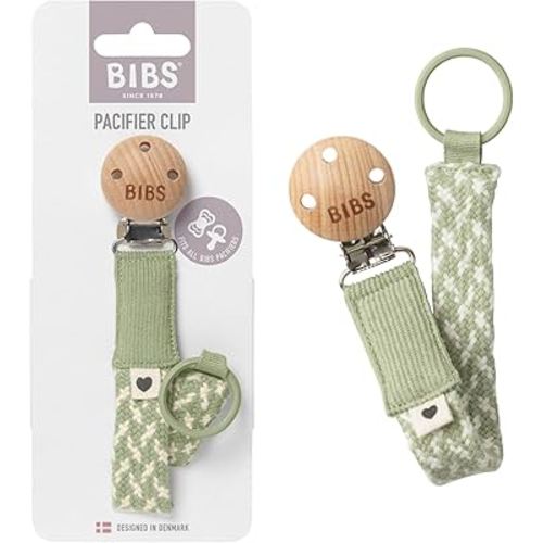 BIBS Paci Braid | Made in Denmark | Sage/Ivory | ONE Size